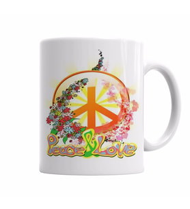 Peace Barış Sİmge Kupa Bardak Porselen