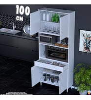 Eliusta Bengi 100 cm Organizer Fırın Dolabı - Kahve Makinası Mutfak Robotu Standı Çok Amaçlı 100x226x32 cm