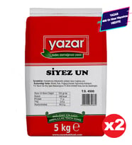 Yazar Taş Değirmende Öğütülmüş Siyez Unu 5 Kg x 2 Paket