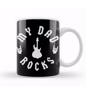 Rocker Dad My Dad Rocks Kupa Bardak Porselen