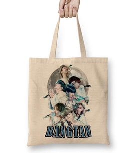 Bts Moon Bangtan Bez Çanta Uzun Saplı