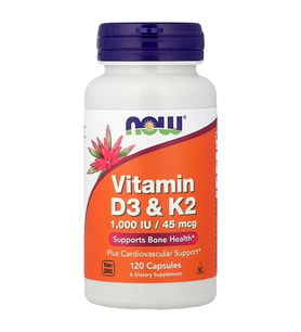 Vitamin D3 & K2 1,000 IU / 45 mcg Plus Cardiovascular Health* 120 Capsules