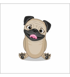 Sevimli köpek Sticker Duvar Sticker 25x15 CM