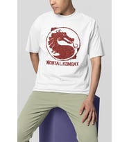 Mortal Kombat Baskılı Unisex Oversize Tişört
