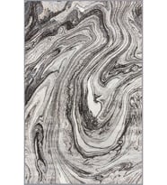 Eliana Home Baskılı, Yıkanabilir Kaymaz Taban Salon Halısı LNA1814 100x150 cm (Gri)