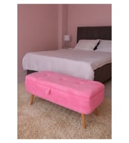 Yatak önü Sandıklı puf, ve giyinme odası, puf Bench, yatak ucu, peluş kumaş , puf sandıklı