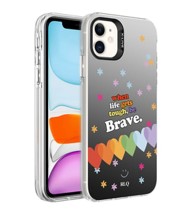 Apple iPhone 12 Kılıf Desenli Zore Silver Sert Kılıf Kalp