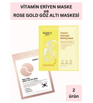 Dermal Vitamin Hydrojel Şeffaflaşan Eriyen Maske 34g ve Rose Gold Göz Maskesi Set