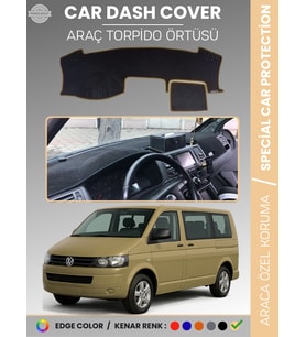 VOLKSWAGEN TRANSPORTER T5 (2003-2016) Torpido Örtüsü Ön Göğüs Koruma Torpido Koruma Tam Uyum Kaymaz