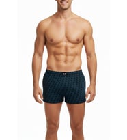 Erkek Penye Baskı Desenli Boxer  BGL-ST05011 (Turkuaz)