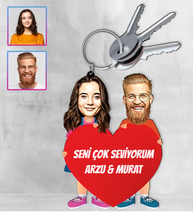 Kişiye Özel Karikatür Tasarım Anahtarlık 97165