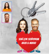 Kişiye Özel Karikatür Tasarım Anahtarlık 97165