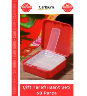 Nano Jel Şeffaf Süper Güçlü Yıkanabilir Tekrar Kullanılabilir Çift Taraflı Bant Seti 60 Parça