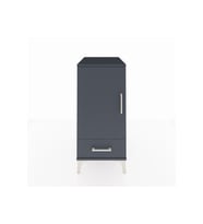 Kronos Komodin 3 Raflı Tek Çekmeceli Tek Kapaklı 44x59x96 Antrasit-Antrasit