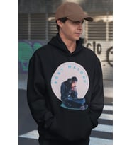Tasarım Post Malone Rapper Baskılı Unisex Oversize Şarkıcı Hoodie