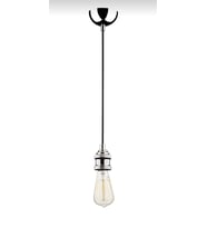 Rys Retro Dekoratif Krom Metal Modern Tekli Sarkıt Avize