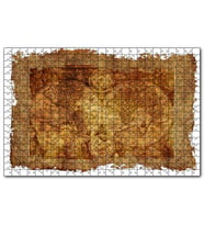 Cakapuzzle Latince Eski Dünya Haritası  Puzzle Yapboz MDF (Ahşap) (120 Parça)