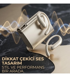 Açık Kulak Bluetooth Kulaklık, Kulak İçi Girmeyen Ağrısız TWS Sporcu Kulaklığı
