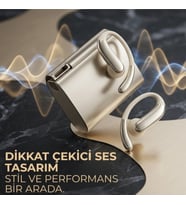 Açık Kulak Bluetooth Kulaklık, Kulak İçi Girmeyen Ağrısız TWS Sporcu Kulaklığı