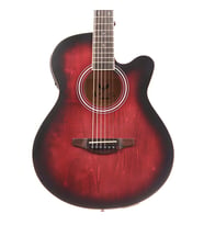Angel AFG200CE-TRD Elektro Akustik Gitar  Kırmızı Saydam Cila Cutaway