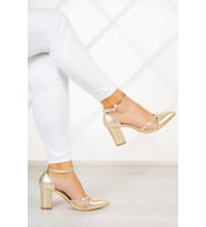 Erkan Saçmacı Diana Dore Fileli Kalın Topuklu Ayakkabı