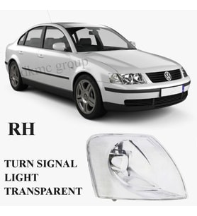 PASSAT B5 SEDAN 1997-2000 MODEL ARASI UYUMLU SAĞ YOLCU TARAFI ŞEFFAF ÖN SİNYAL LAMBASI
