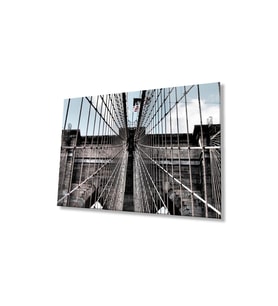 Köprü Cam Tablo 4mm Dayanıklı Temperli Cam, Bridge Glass Wall Decor (Çok Renkli)
