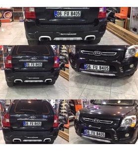 Kia Sportage 2003 2009 Ön Arka Tampon Koruyucu Difüzör (Karışık)