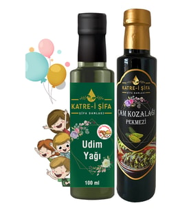 Çocuklar için UDİM Yağı 100 ml + Çam Kozalağı Pekmezi 340 gr