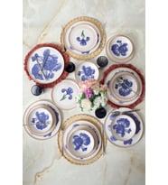 Keramika Brush & Bloom Yemek Takımı 18 Parça 6 Kişilik 22957-58 (Çok Renkli)