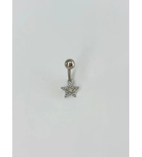 Yıldız Detaylı Göbek Piercing - Pg0083