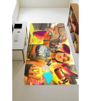 Modern Dijital Baskı Kaymaz Taban Çocuk ve Genç Odası Halısı H0487