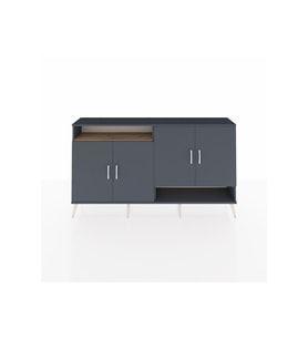 Arges Konsol 6 Raflı 4 Kapaklı 176x30x99 Antrasit-Antrasit/Çam