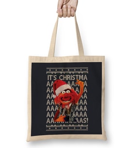 Animal Muppets Its Christmas Bez Çanta Uzun Saplı