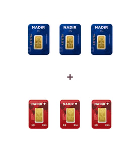 Nadir Gold 24 Ayar 10,5 Gram Külçe Altın (3 Adet 2,5 Gram Külçe Altın + 3 Adet 1 Gram Külçe Altın )
