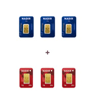 Nadir Gold 24 Ayar 10,5 Gram Külçe Altın (3 Adet 2,5 Gram Külçe Altın + 3 Adet 1 Gram Külçe Altın )