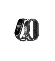 Xiaomi Mi Band 4 Spor Delikli Kordon - Siyah-Beyaz