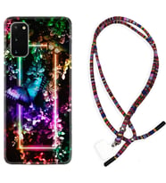 Samsung A02S A03S A10 A12 A13 A21S A22 Kılıf Boyun Asklı Rasta Silikon Butterfly Neon 1684