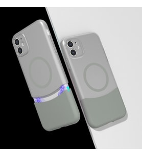 Apple iPhone 11 Kılıf M-Safe Şarj Özellikli Mıknatıslı Zore Duble Kapak