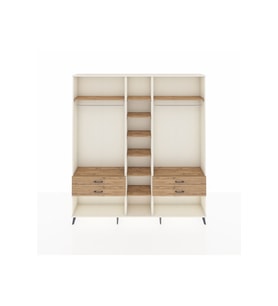 Arges Gardrop 10 Raflı 4 Çekmeceli 2 Askılı 220x30x243 Aytaşı-Çam