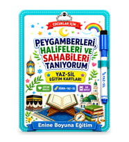 Minik Kalplerin Büyük Rehberleri (Peygamberler, Halifeler ve Sahabiler Yaz-Sil Eğitim Kartları)