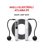 Akıllı Elektronic Sayım Atlama İpi Spor Zamanlayıcı Kullanışlı İp (Doğal Beyaz)