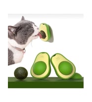 Beyzana Avokado Kedi Yalama Topu Kedi Oyuncağı (Yeşil-Sarı)