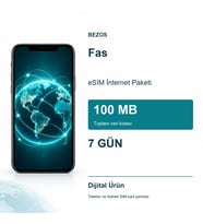 Fas eSIM İnternet Paketi 100 MB 7 Gün