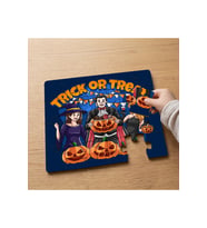 Tick or Treat - Cadılar Bayramı Tasarımlı 24 Parça Ahşap Çocuk Puzzle