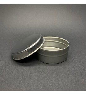 100 cc Metal Kutu  - Gümüş Teneke Kutu- Metal Mum Kutusu 7,3mmx3,1mm  x 5 Adet