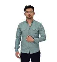 Erkek Spor Likralı Gömlek BGL-ST04343 (Mint Yeşili)