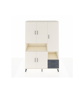 Hyperion Dolap 10 Raflı 2 Çekmeceli 5 Kapaklı 132x44x195 Aytaşı-Aytaşı/Antrasit