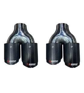 🏎️ Akrapovič 90 mm Çiftli Egzoz Ucu  Sağ & Sol Takım – Sportif & Premium Görünüm (Standart)