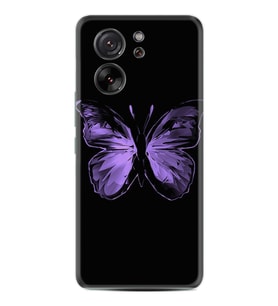 Xiaomi 13T - Xiaomi 13T Pro Kılıf Desenli Silikon Platinium Series Black Butterfly 1879